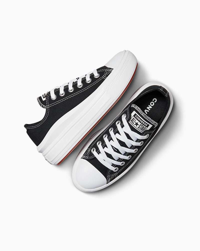 Converse Chuck Taylor All Star Move flatforms μαυρα ασπρα ασπρα | UVNIYE-430