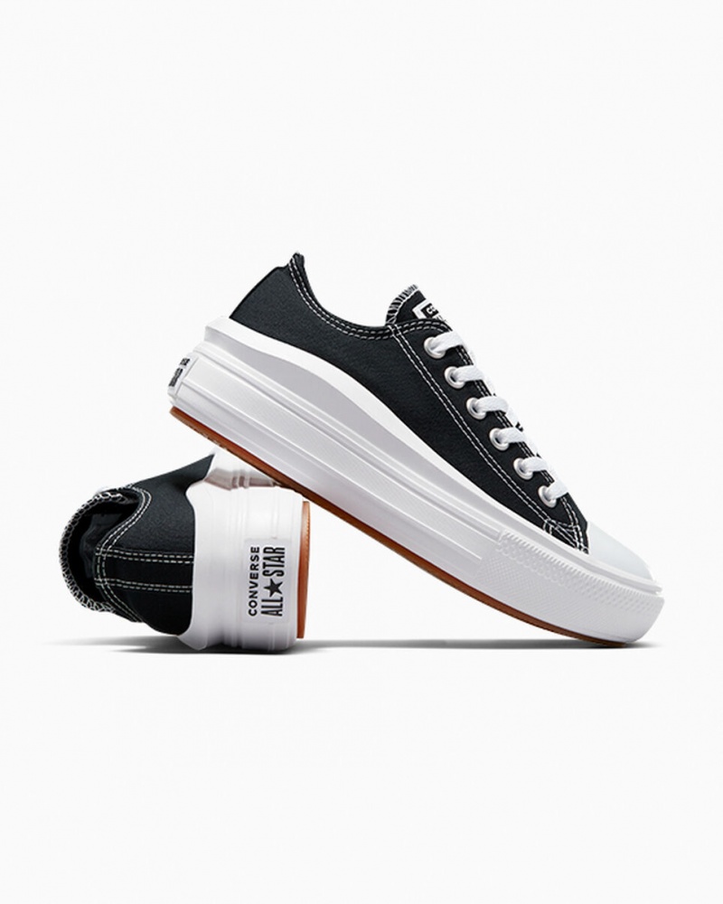 Converse Chuck Taylor All Star Move flatforms μαυρα ασπρα ασπρα | UVNIYE-430