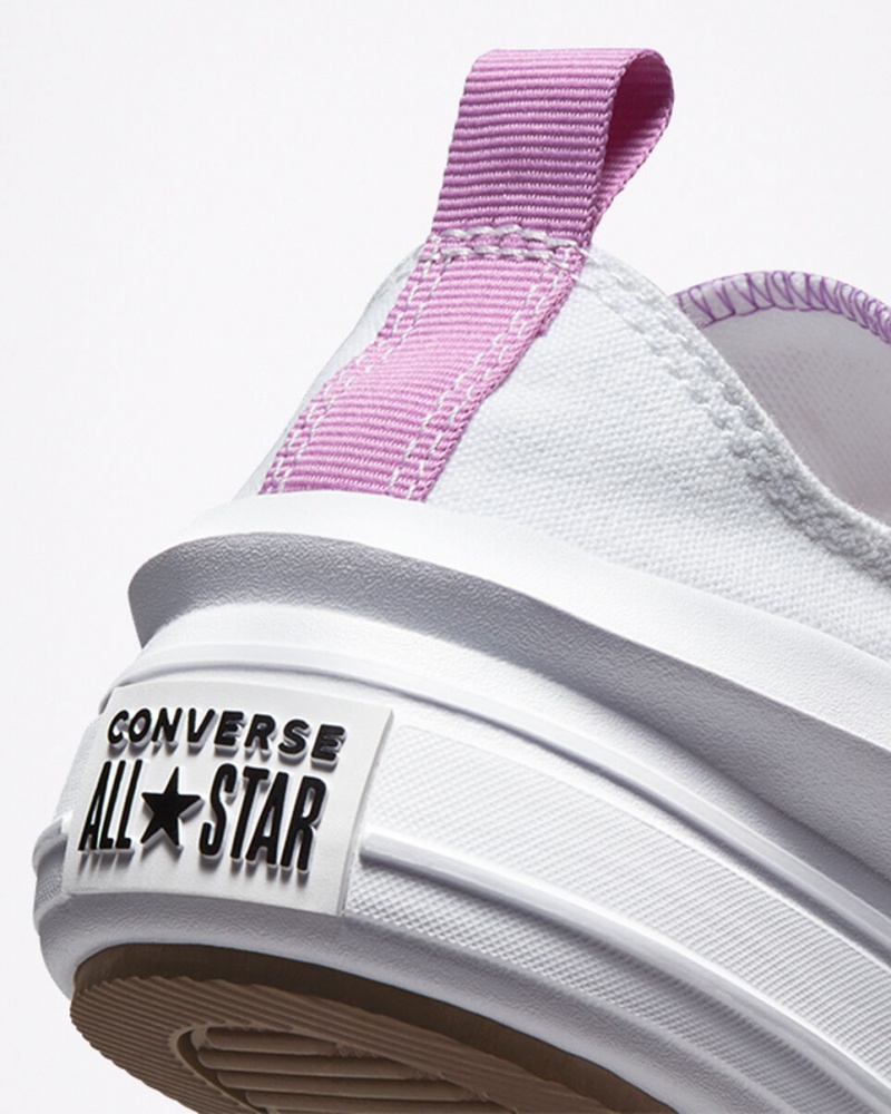 Converse Chuck Taylor All Star Move flatforms ασπρα μωβ ασπρα | MNQPKJ-428