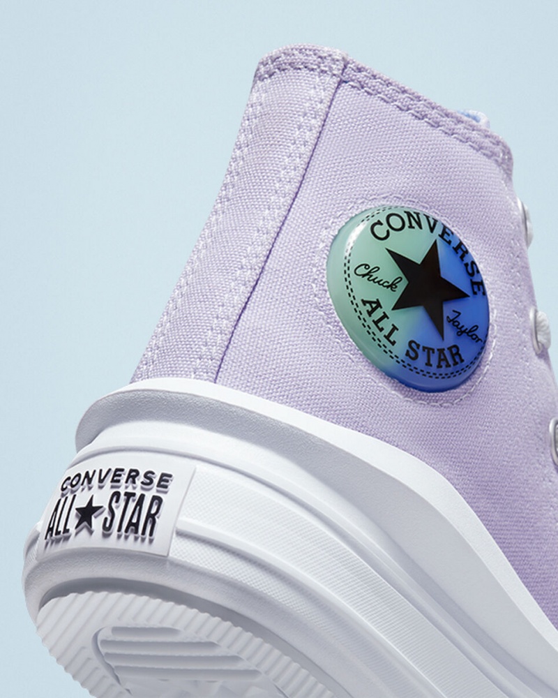 Converse Chuck Taylor All Star Move flatforms Gel Patch μπλε ρουά | LACNMV-784