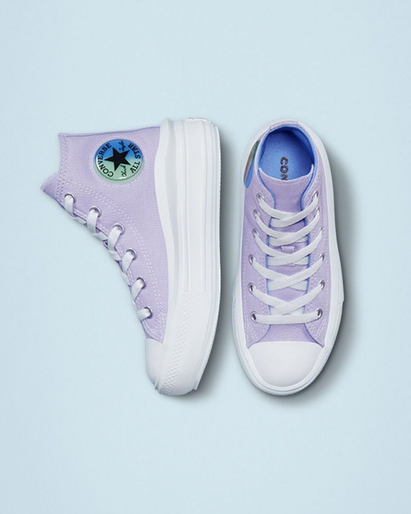 Converse Chuck Taylor All Star Move flatforms Gel Patch μπλε ρουά | LACNMV-784