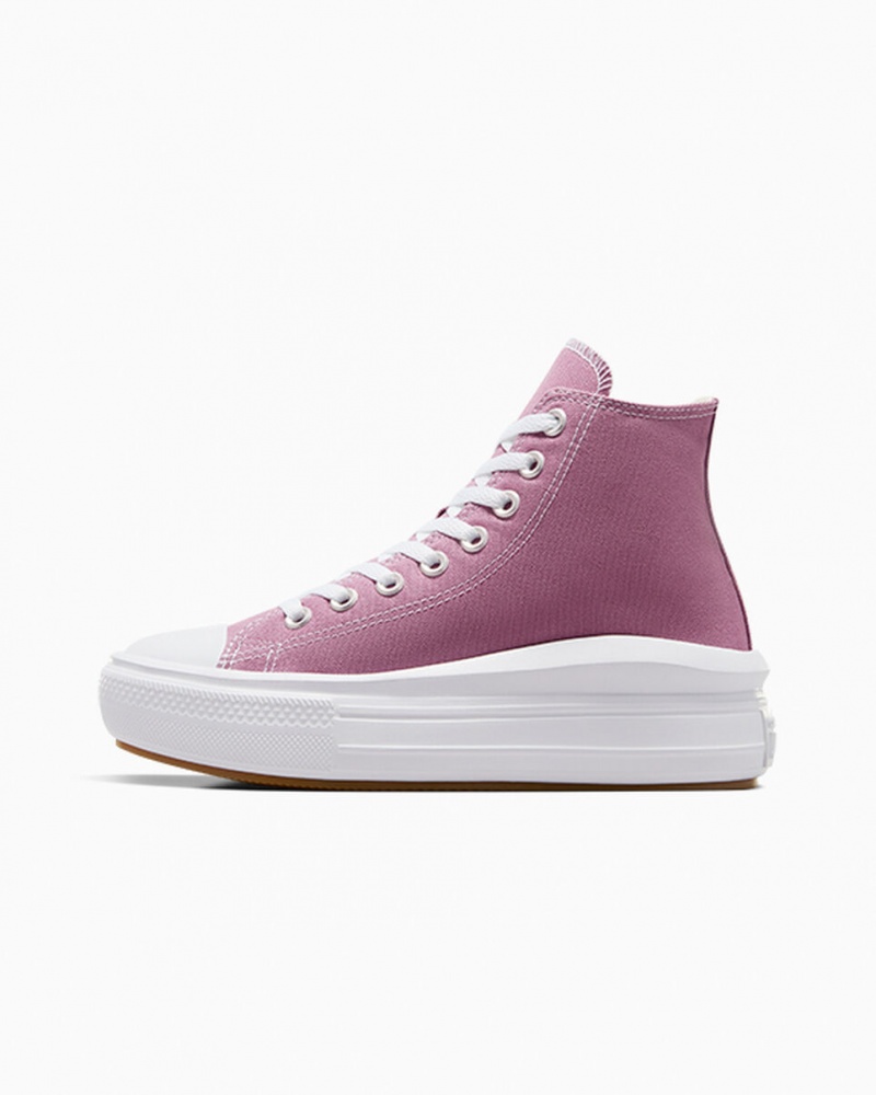 Converse Chuck Taylor All Star Move flatforms Seasonal Color ασπρα μαυρα | KMCDGH-182