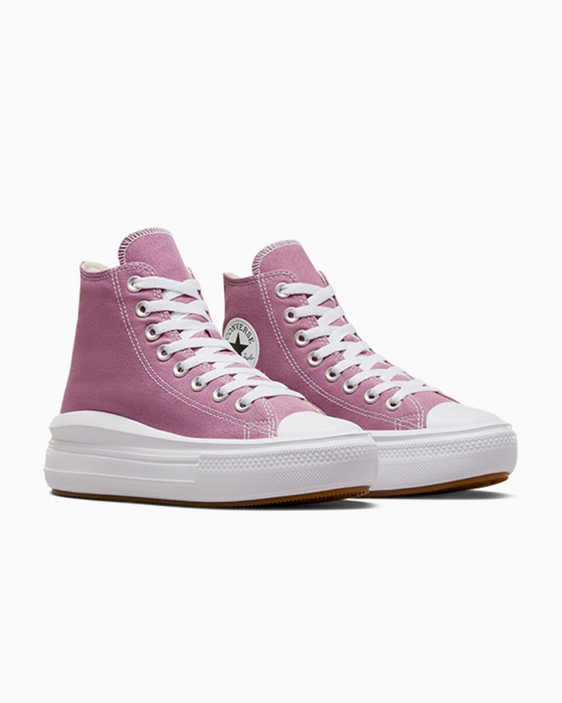 Converse Chuck Taylor All Star Move flatforms Seasonal Color ασπρα μαυρα | KMCDGH-182