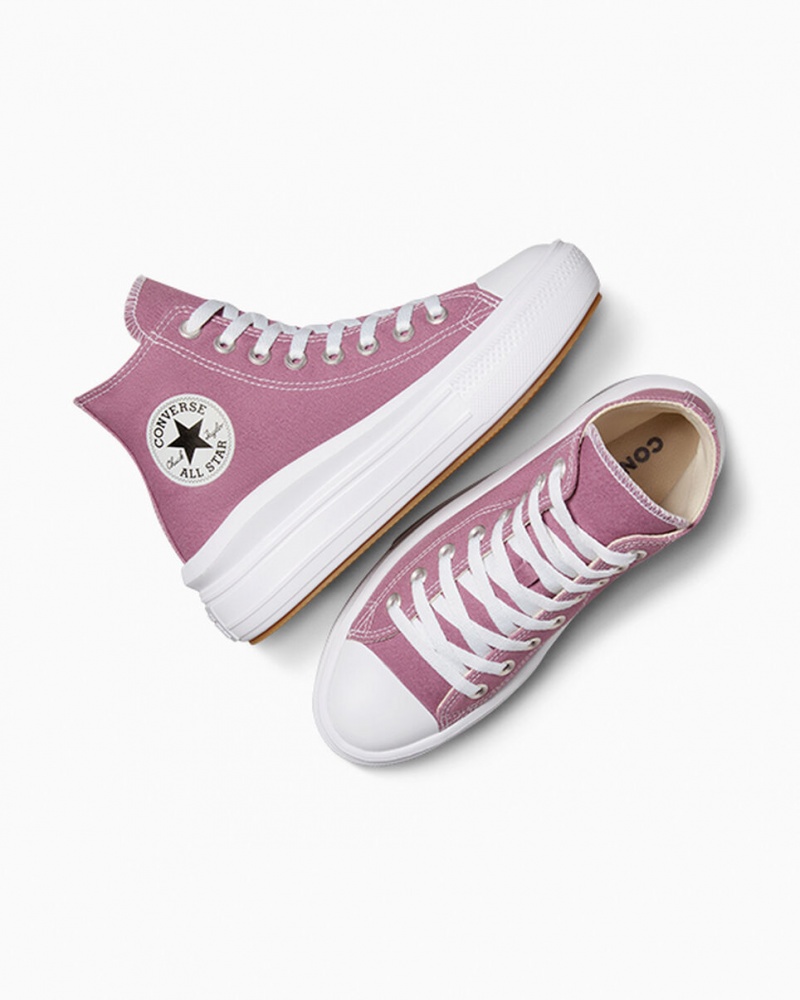 Converse Chuck Taylor All Star Move flatforms Seasonal Color ασπρα μαυρα | KMCDGH-182