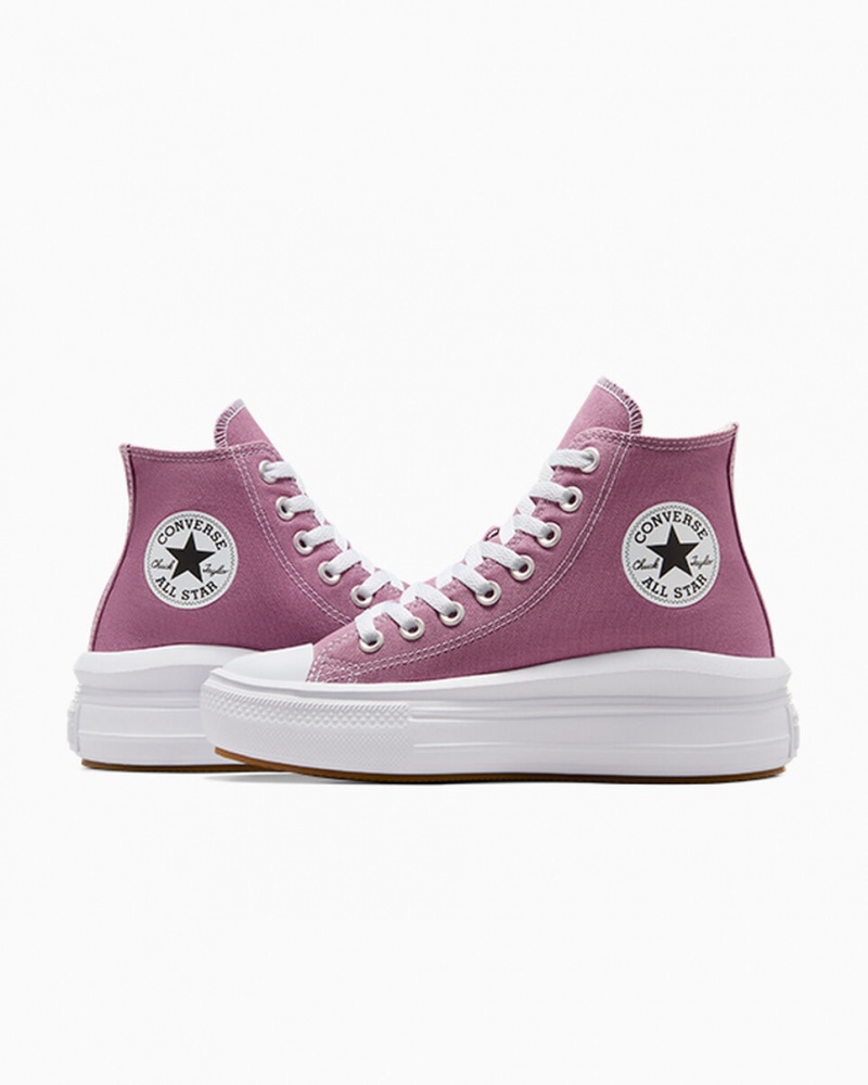 Converse Chuck Taylor All Star Move flatforms Seasonal Color ασπρα μαυρα | KMCDGH-182