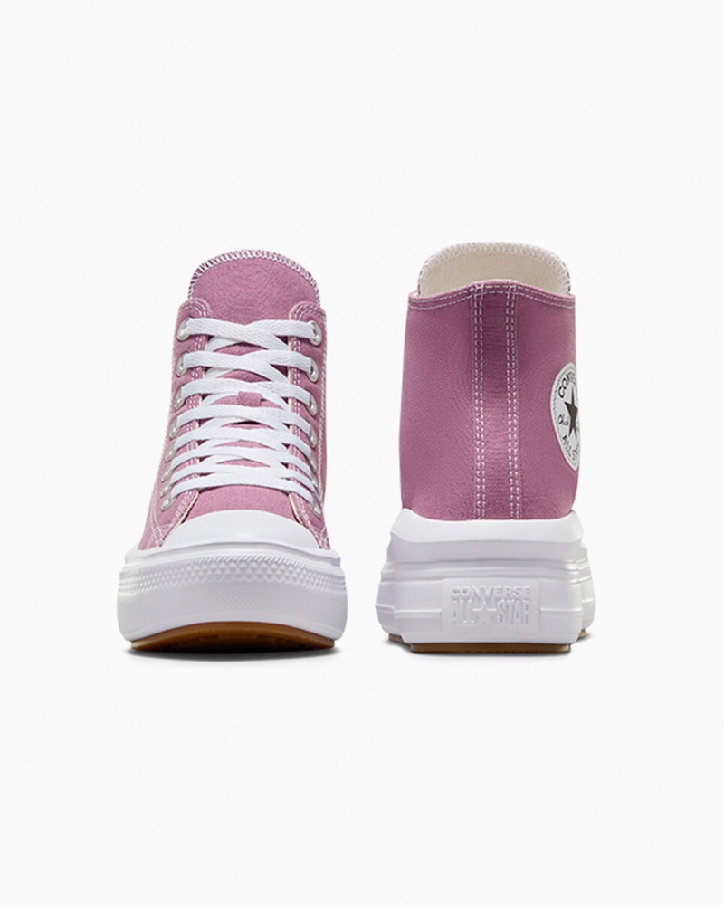 Converse Chuck Taylor All Star Move flatforms Seasonal Color ασπρα μαυρα | KMCDGH-182