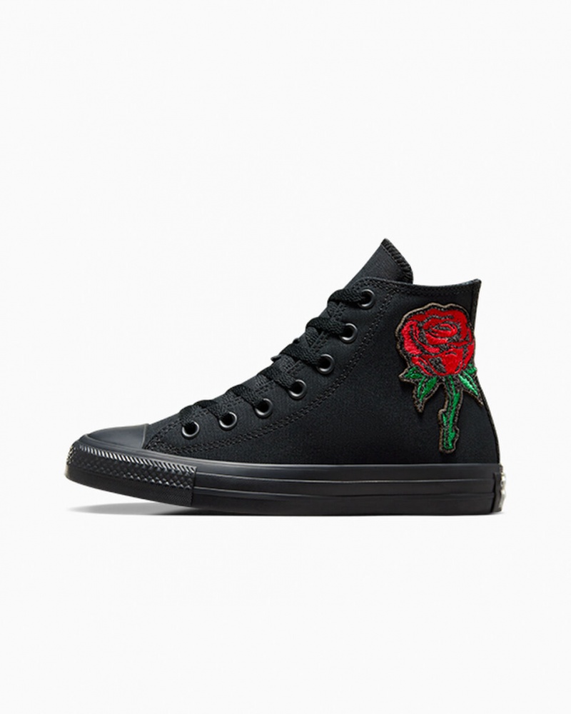 Converse Chuck Taylor All Star Rose μαυρα κοκκινα πρασινο | FQKDCT-234