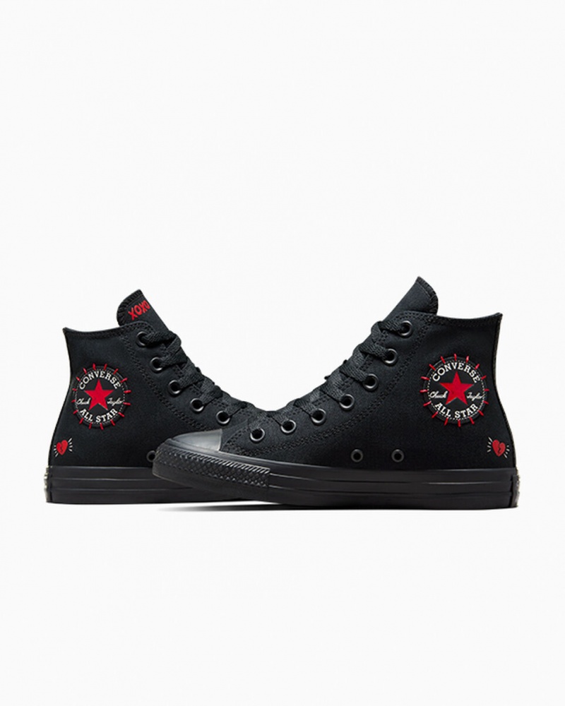 Converse Chuck Taylor All Star Rose μαυρα κοκκινα πρασινο | FQKDCT-234