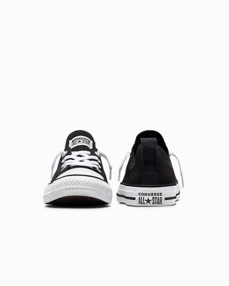 Converse Chuck Taylor All Star Shoreline Knit Slip μαυρα ασπρα μαυρα | JTVYZN-713