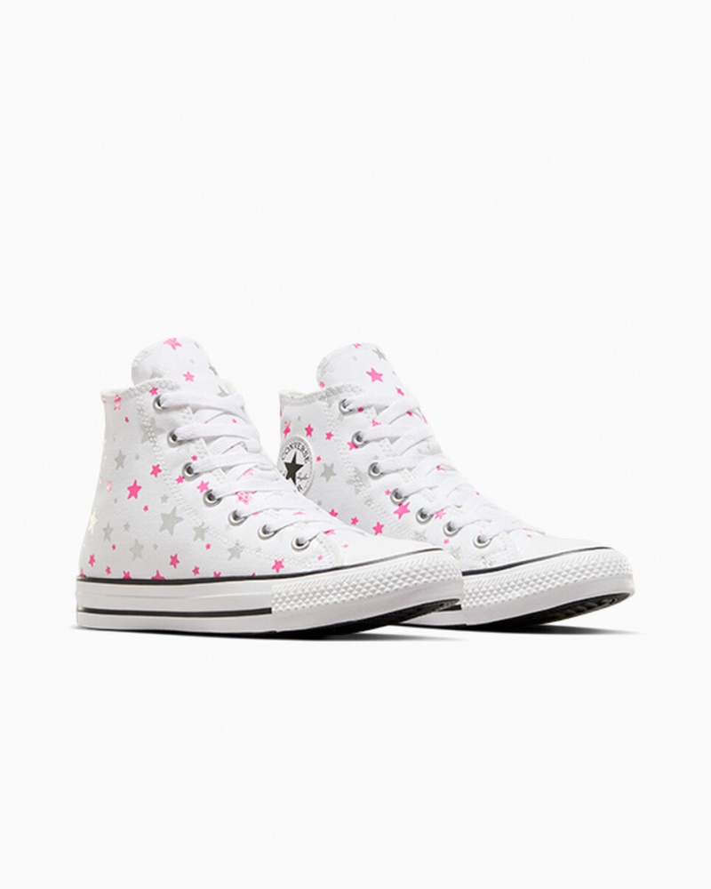 Converse Chuck Taylor All Star Sparkle ασπρα ροζ ασπρα | WIVTOH-956