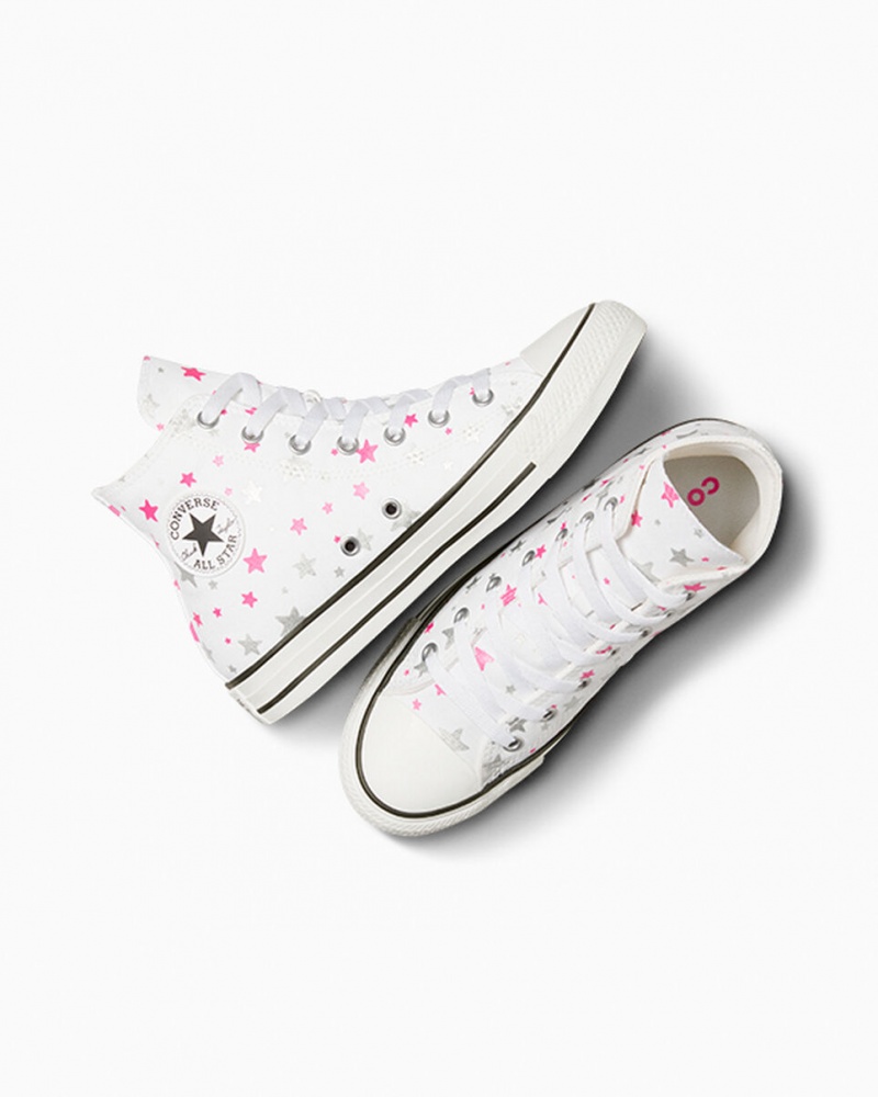 Converse Chuck Taylor All Star Sparkle ασπρα ροζ ασπρα | WIVTOH-956