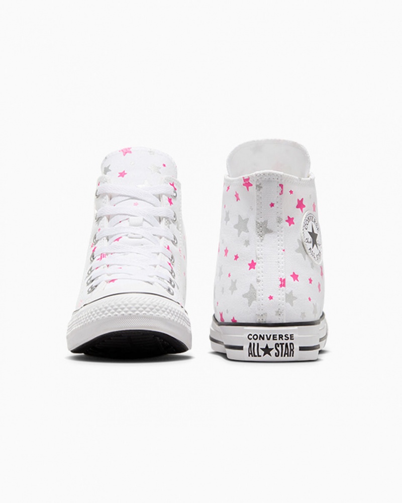 Converse Chuck Taylor All Star Sparkle ασπρα ροζ ασπρα | WIVTOH-956