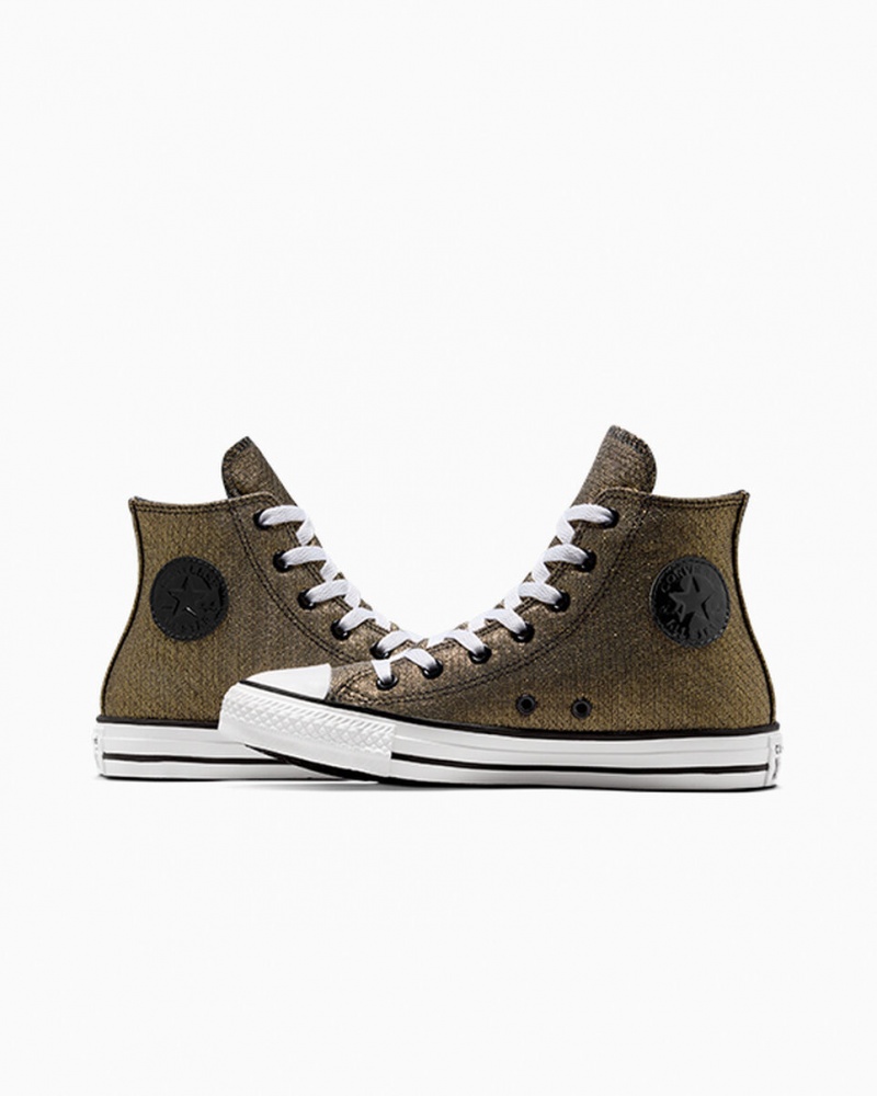 Converse Chuck Taylor All Star Sparkle μαυρα χρυσο χρωμα ασπρα | AHVLXJ-963