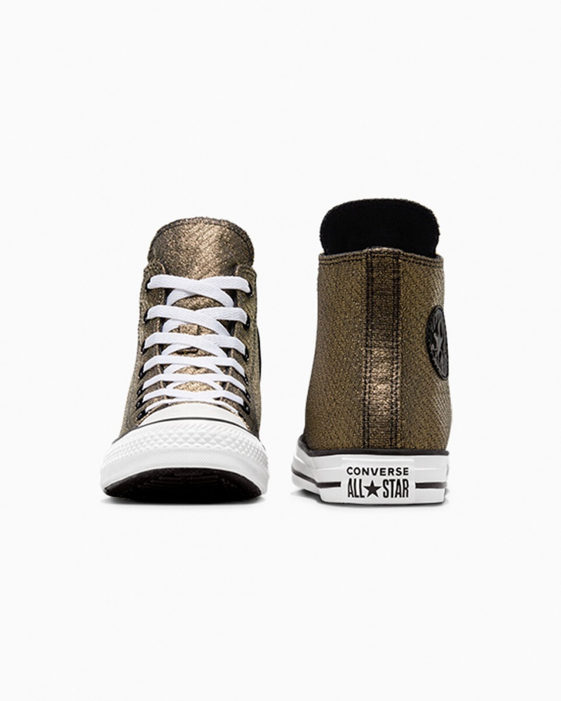 Converse Chuck Taylor All Star Sparkle μαυρα χρυσο χρωμα ασπρα | AHVLXJ-963