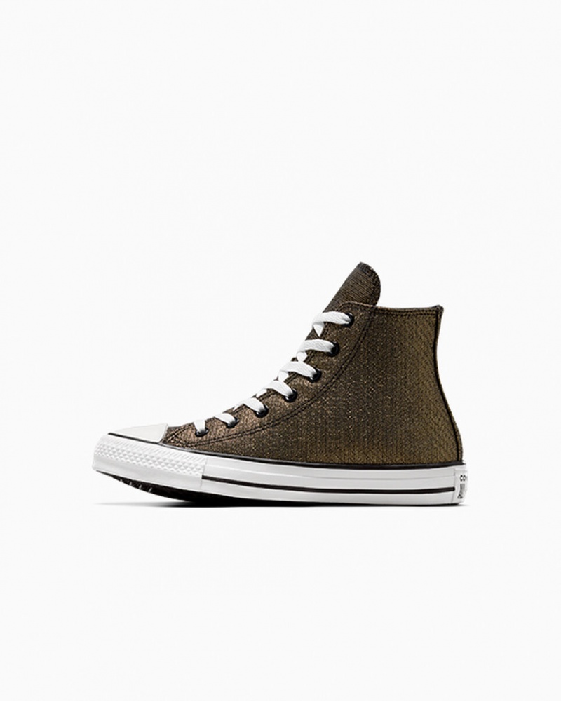 Converse Chuck Taylor All Star Sparkle μαυρα χρυσο χρωμα ασπρα | ZPQFDR-095