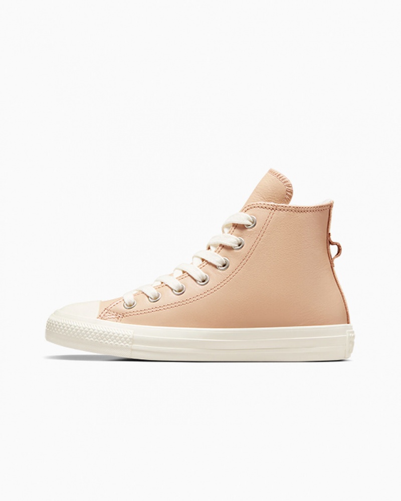 Converse Chuck Taylor All Star δερματινα Faux Fur Lining Epic Dune / Egret / Egret | KYFUCJ-786