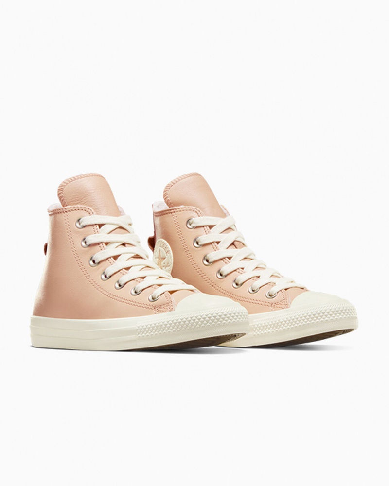 Converse Chuck Taylor All Star δερματινα Faux Fur Lining Epic Dune / Egret / Egret | KYFUCJ-786