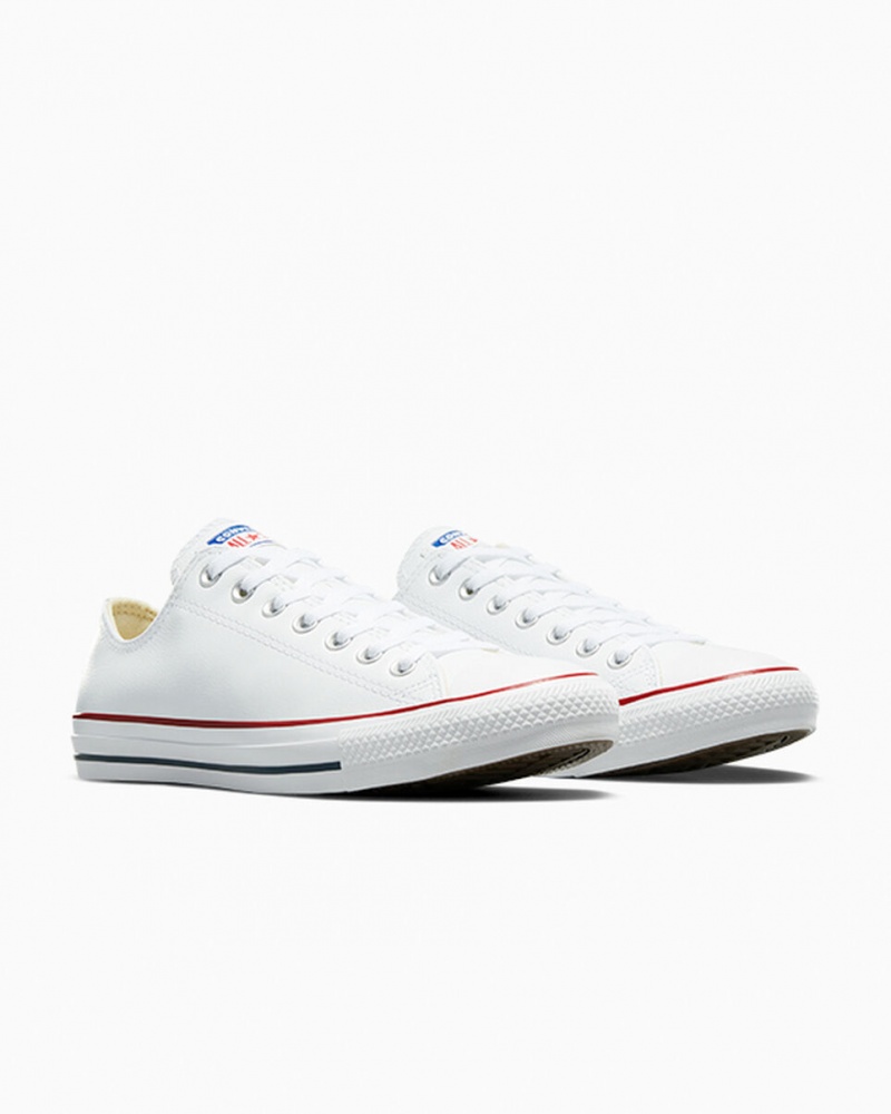 Converse Chuck Taylor All Star δερματινα ασπρα | FJGVIO-036