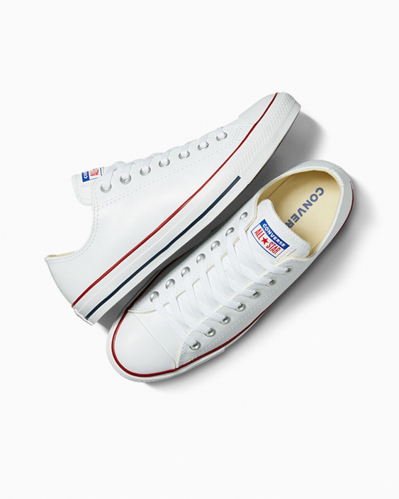 Converse Chuck Taylor All Star δερματινα ασπρα | FJGVIO-036