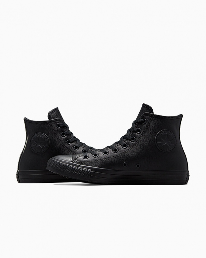 Converse Chuck Taylor All Star δερματινα μαυρα | FNTVAE-163