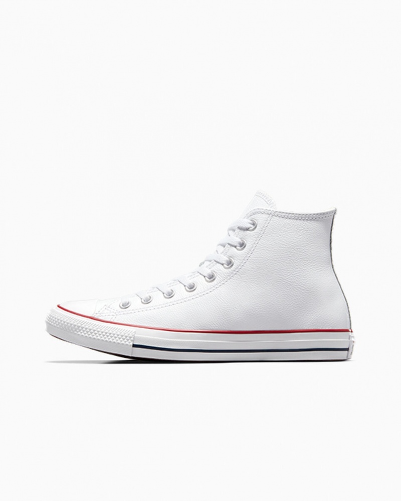 Converse Chuck Taylor All Star δερματινα ασπρα | JUESWN-479