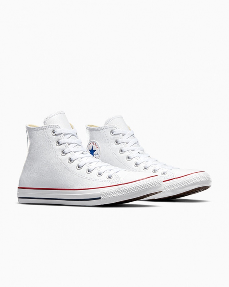 Converse Chuck Taylor All Star δερματινα ασπρα | JUESWN-479