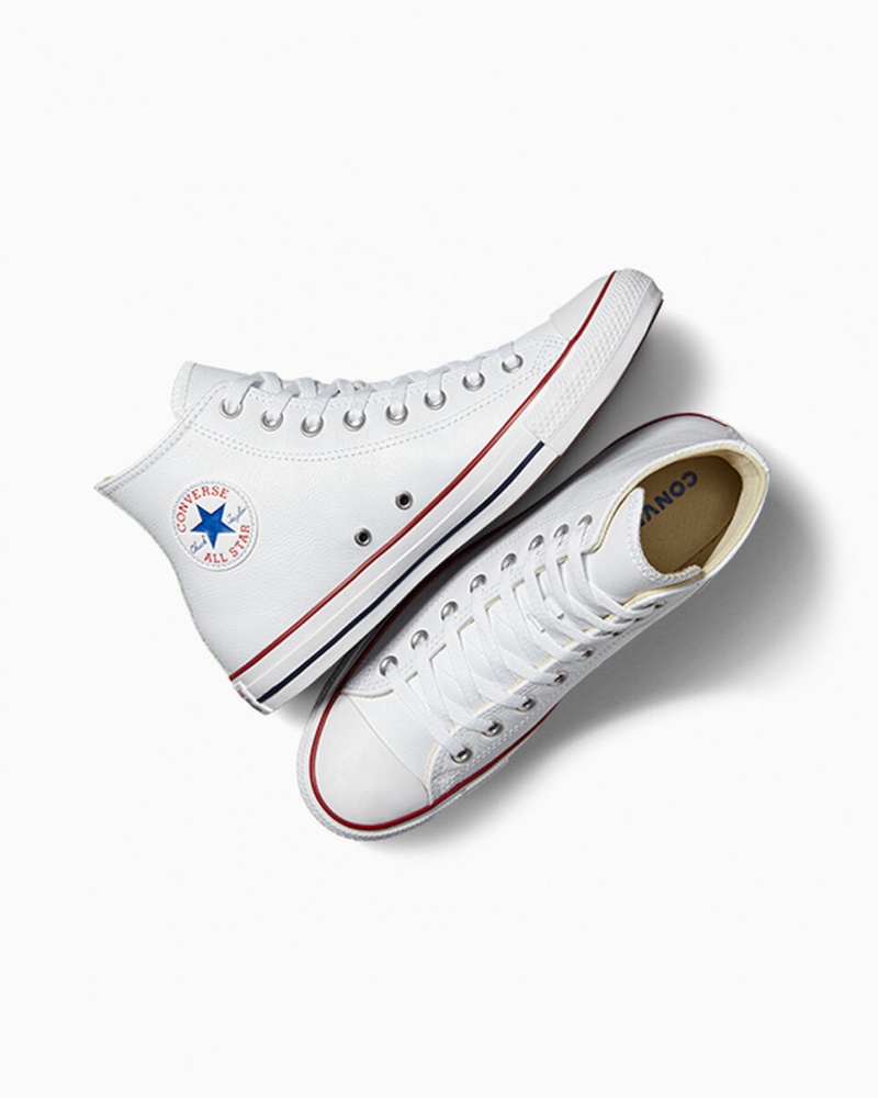 Converse Chuck Taylor All Star δερματινα ασπρα | JUESWN-479