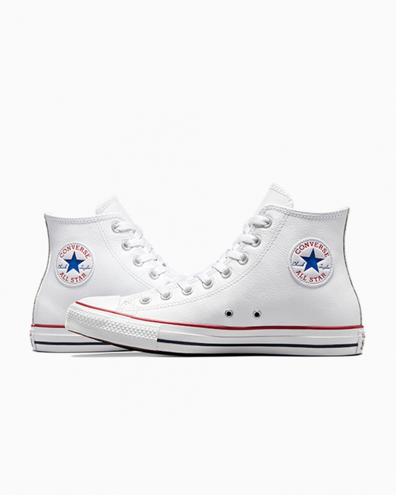 Converse Chuck Taylor All Star δερματινα ασπρα | JUESWN-479