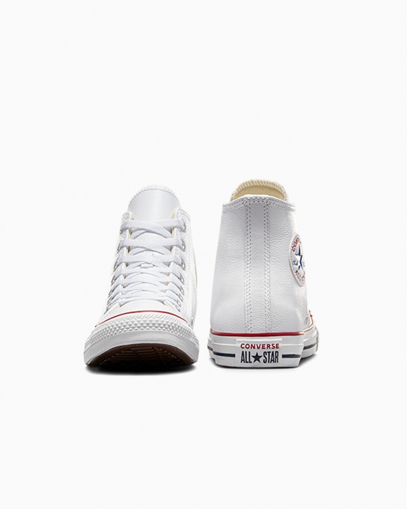 Converse Chuck Taylor All Star δερματινα ασπρα | JUESWN-479