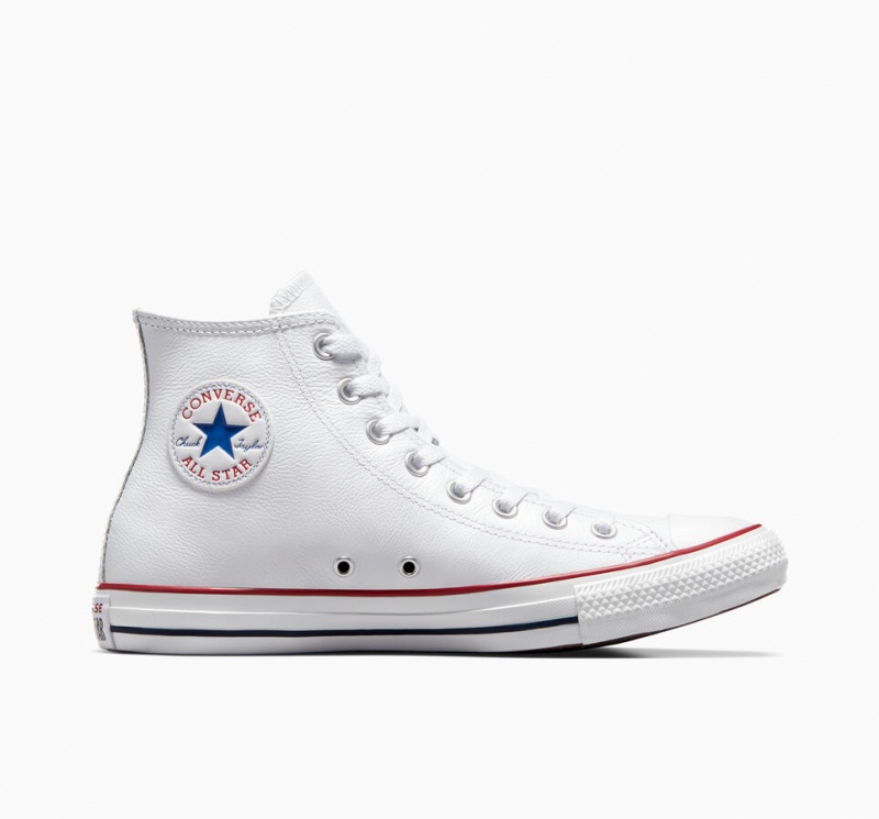 Converse Chuck Taylor All Star δερματινα ασπρα | JUESWN-479