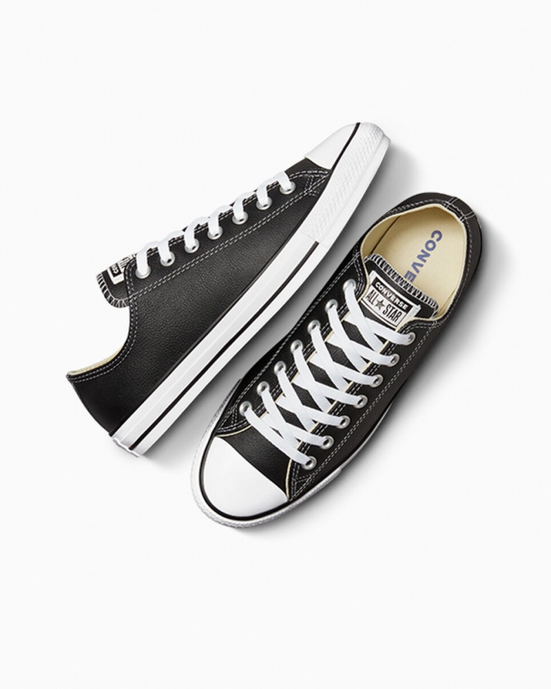 Converse Chuck Taylor All Star δερματινα μαυρα | SMHCGO-659