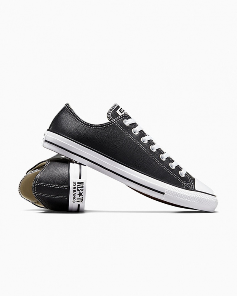 Converse Chuck Taylor All Star δερματινα μαυρα | SMHCGO-659