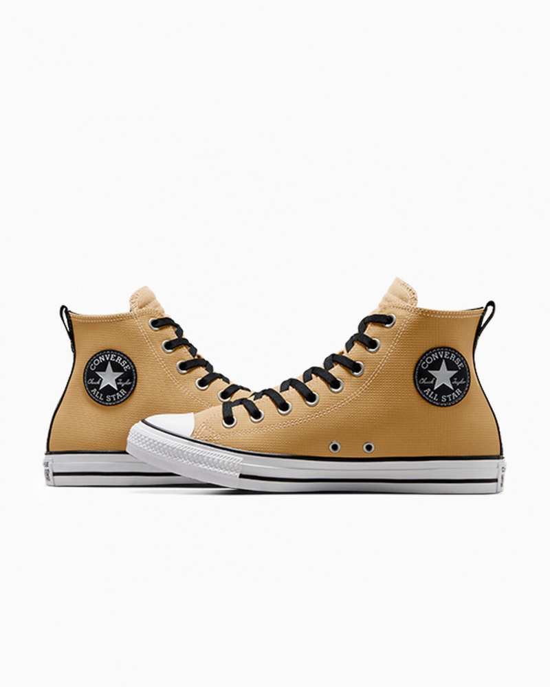 Converse Chuck Taylor All Star δερματινα μαυρα ασπρα | YGNWRK-076