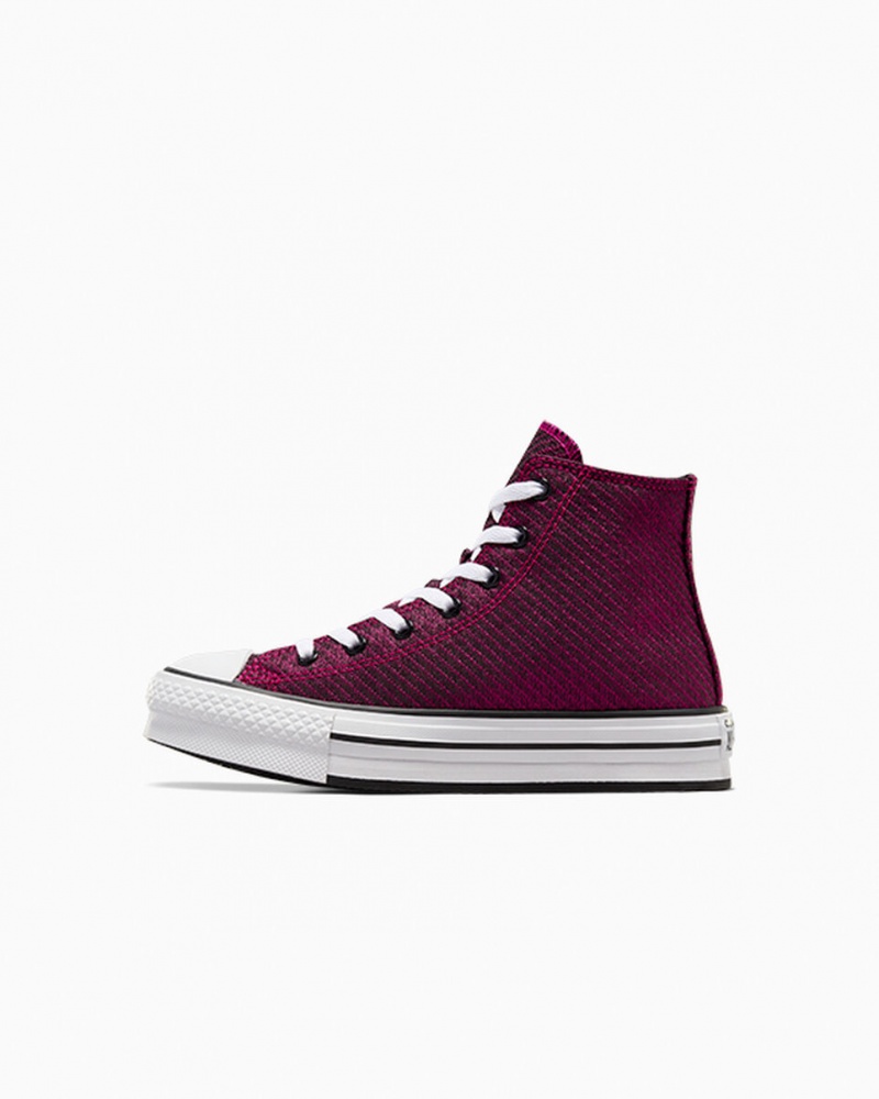 Converse Chuck Taylor All Star flatforms Lift Sparkle ροζ ασπρα μαυρα | NKCFOL-523