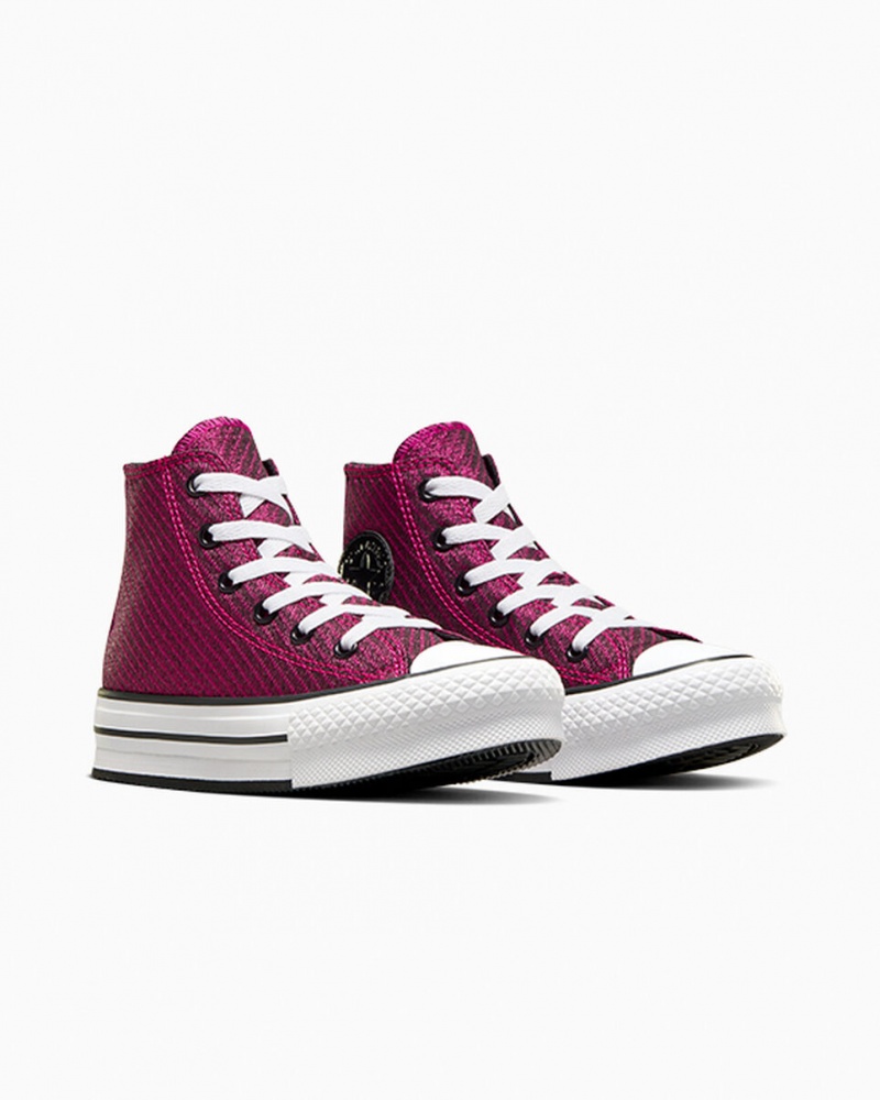 Converse Chuck Taylor All Star flatforms Lift Sparkle ροζ ασπρα μαυρα | OTBFXI-375