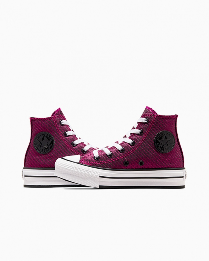 Converse Chuck Taylor All Star flatforms Lift Sparkle ροζ ασπρα μαυρα | OTBFXI-375