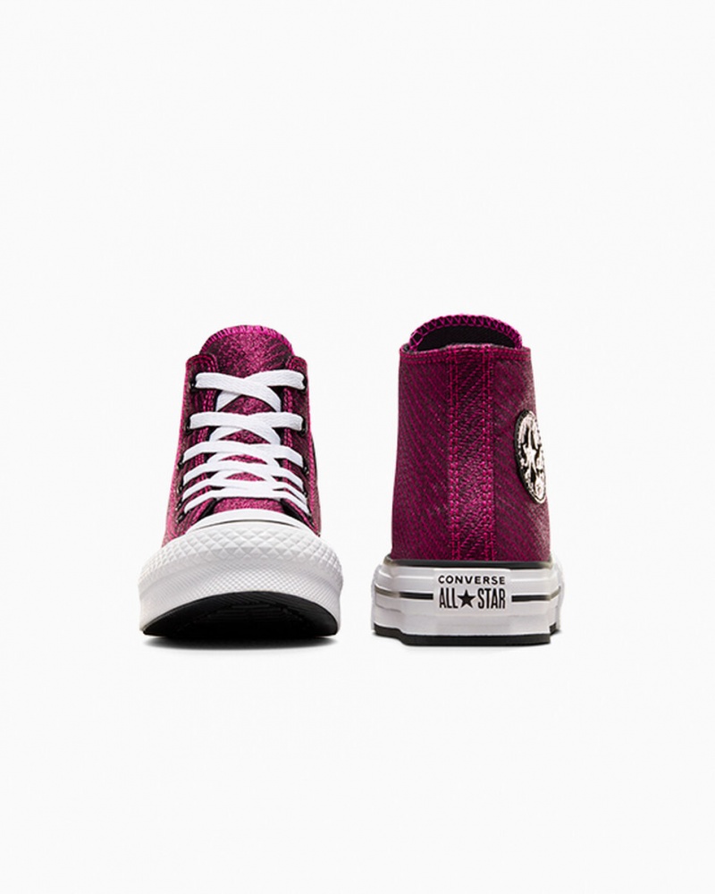 Converse Chuck Taylor All Star flatforms Lift Sparkle ροζ ασπρα μαυρα | OTBFXI-375