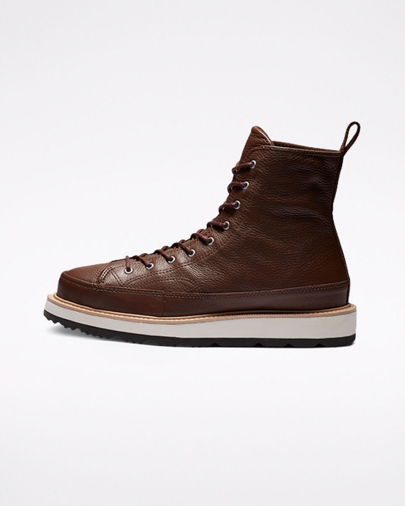 Converse Chuck Taylor Crafted Boot σοκολάτα ανοιχτο μαυρα | MGXZHI-357