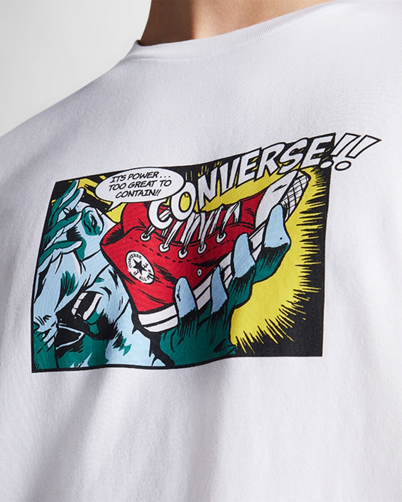 Converse Comic T-Shirt ασπρα | JLSKDX-231