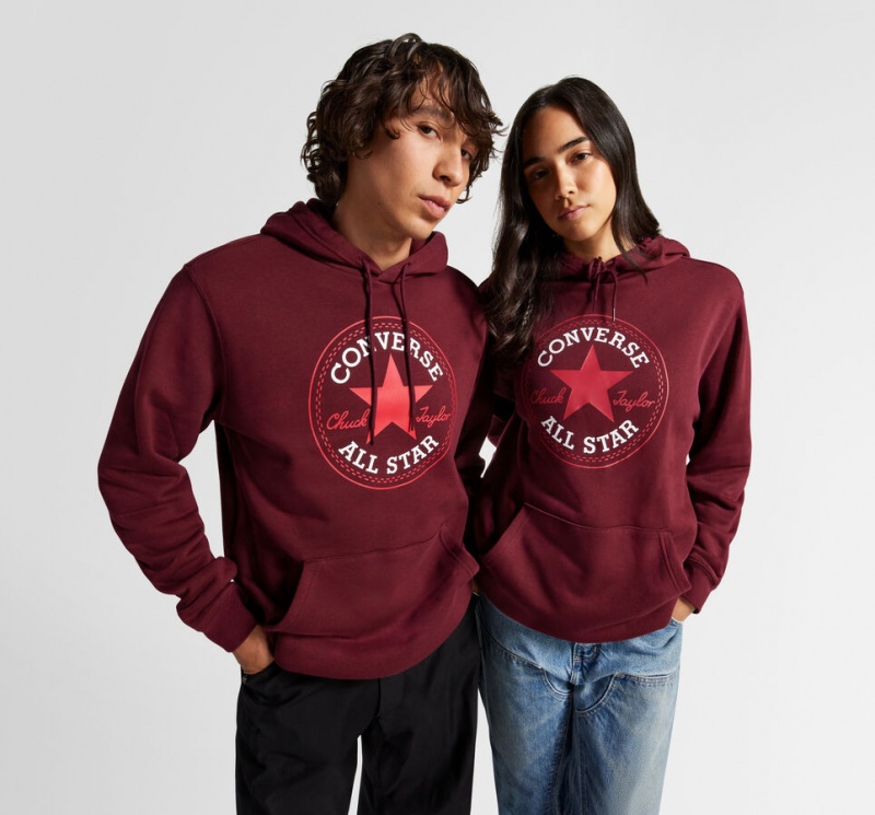 Converse Converse Go-To All Star Patch Standard-Fit Fleece Pullover Hoodie βαθυ | YFCOHV-234