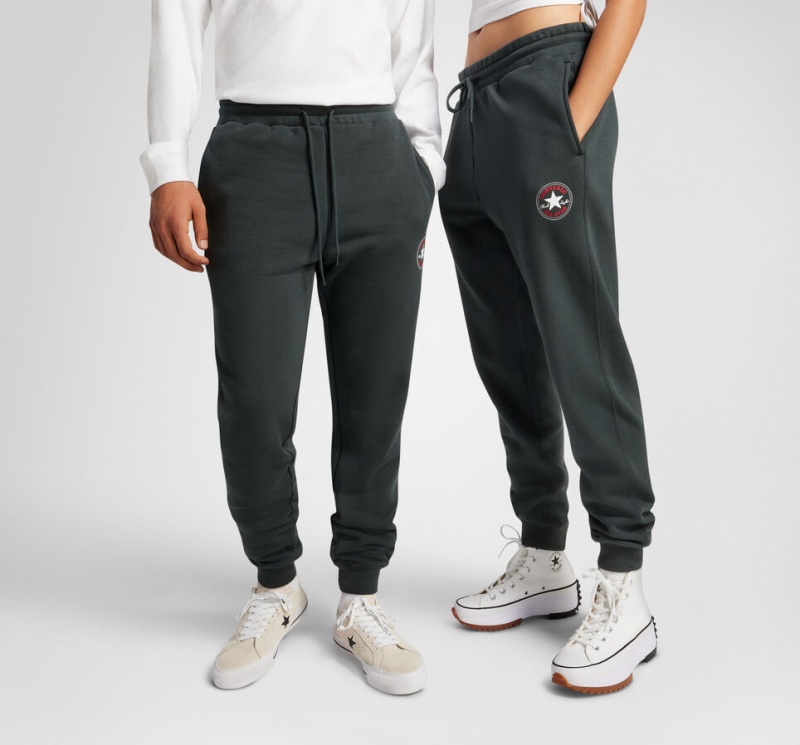 Converse Converse Go-To All Star Patch Standard-Fit Fleece Sweatpants πρασινο | CGPEOV-369