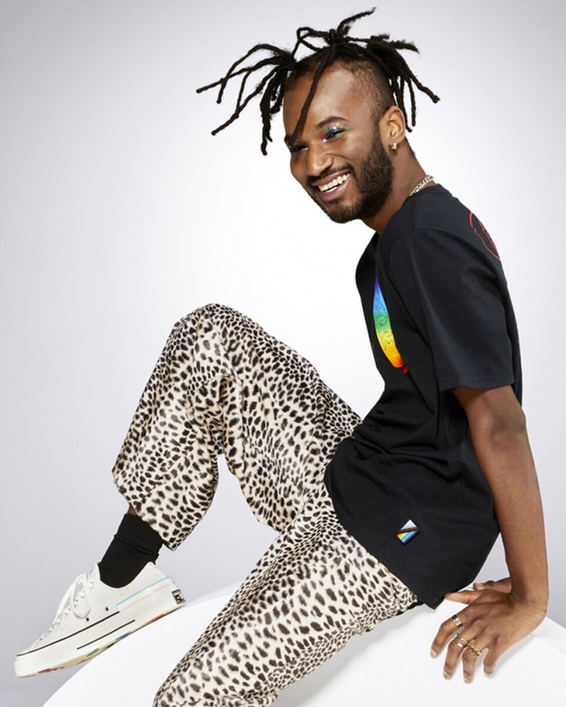 Converse Converse Go-To All Star Pride Deconstructed σταμπεσ T-Shirt μαυρα | BHAXJG-521