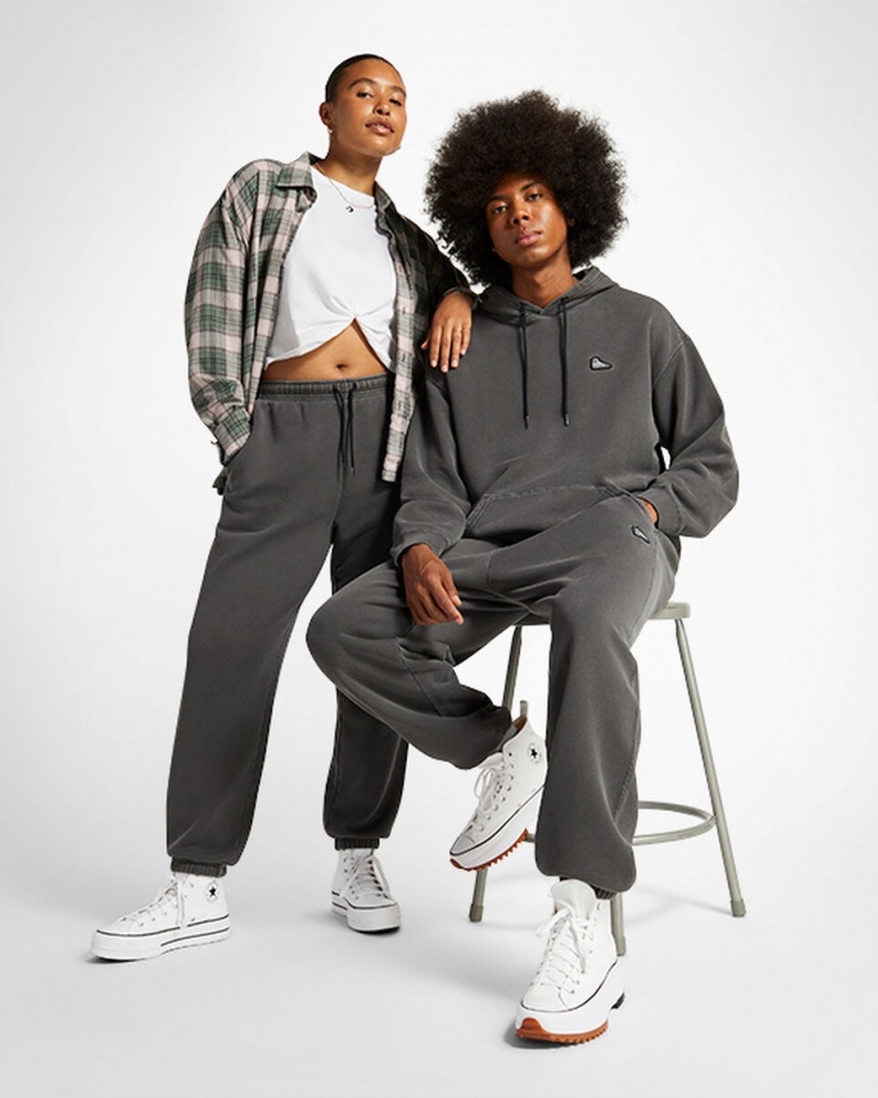 Converse Converse Go-To Sneaker Patch Loose-Fit Sweatpants μαυρα | WCSDNQ-983