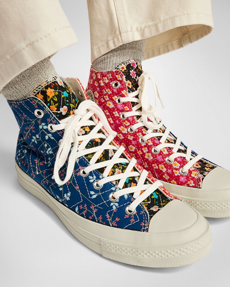 Converse Converse Upcycled Floral Chuck 70 μαυρα κοκκινα μπλε | DOCVBH-814