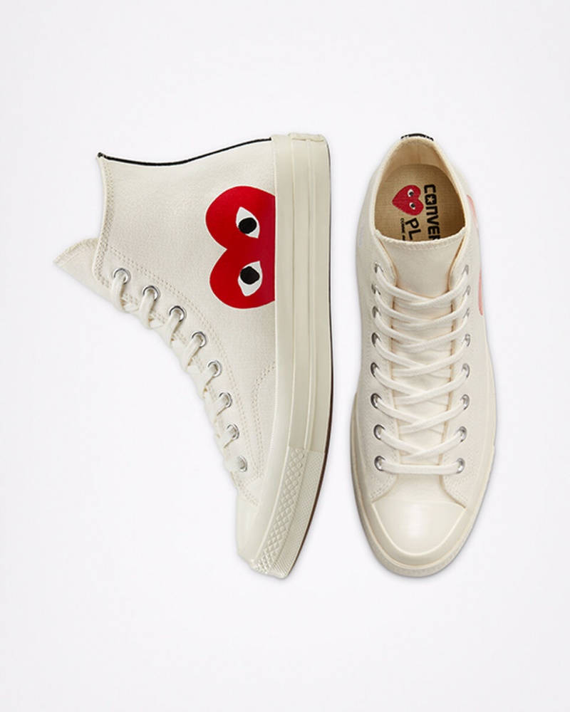 Converse Converse x Comme des Garçons PLAY Chuck 70 ασπρα κοκκινα | MFYNRH-527