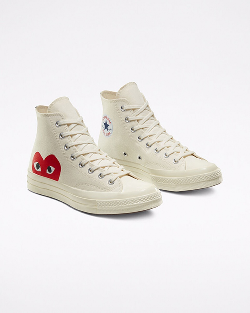 Converse Converse x Comme des Garçons PLAY Chuck 70 ασπρα κοκκινα | MFYNRH-527