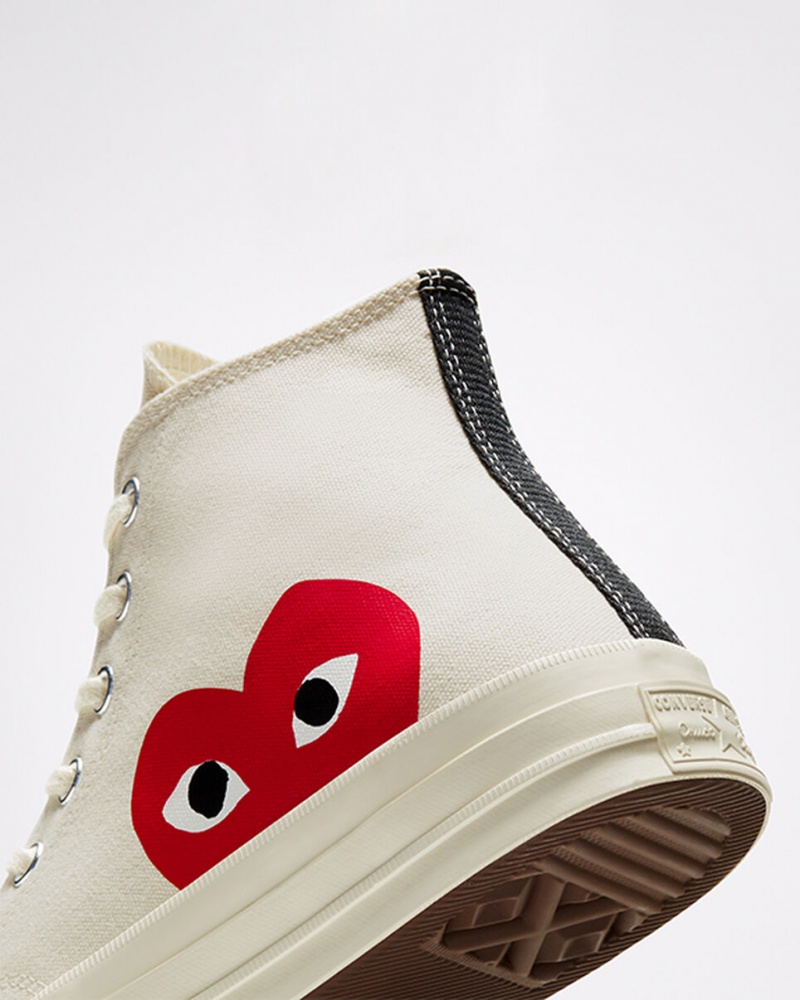 Converse Converse x Comme des Garçons PLAY Chuck 70 ασπρα κοκκινα | MFYNRH-527