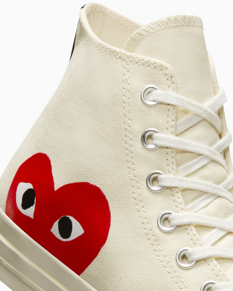 Converse Converse x Comme des Garçons PLAY Chuck 70 ασπρα κοκκινα | MFYNRH-527