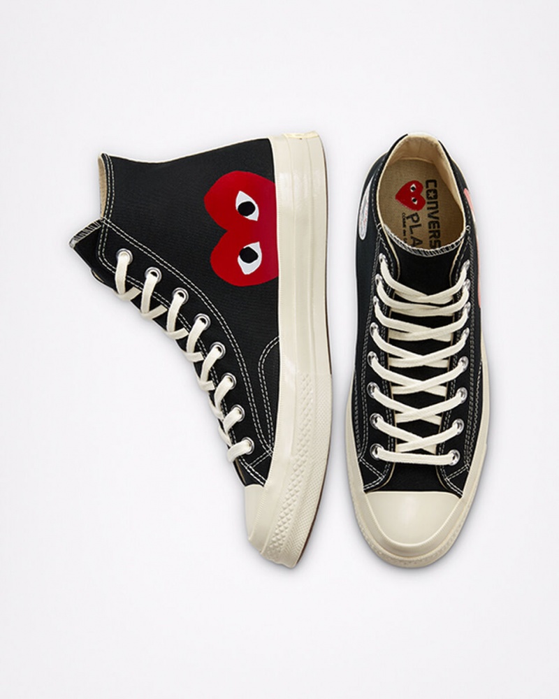 Converse Converse x Comme des Garçons PLAY Chuck 70 μαυρα ασπρα κοκκινα | DKYFRM-127