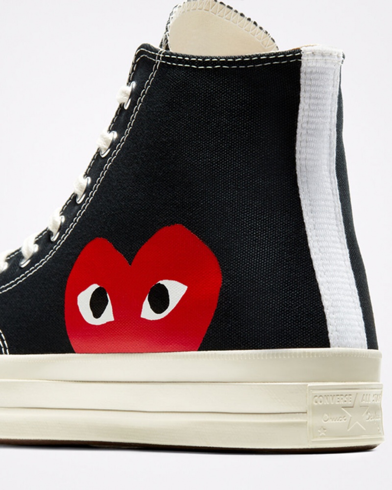 Converse Converse x Comme des Garçons PLAY Chuck 70 μαυρα ασπρα κοκκινα | DKYFRM-127